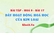 Bài tập dãy hoạt động hoá học của kim loại: Giải bài 1, 2, 3, 4, 5 trang 54 SGK Hoá 9 bài 17